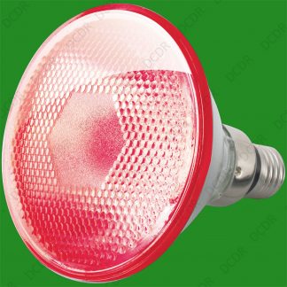 4x 80W PAR38 Red Coloured Halogen Flood Reflector ES E27 Light Bulb Lamp