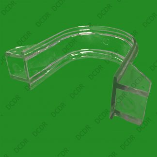 2x Clear Plastic LED Tube Support Clips for 1m Strip Light Lamp, Strain Relief