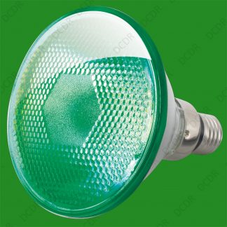 5x 80W PAR38 Green Coloured Halogen Flood Reflector ES E27 Light Bulb Lamp
