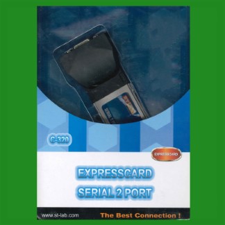 ExpressCard Serial 2 Port C-320 Easy Installation Works With Printers & Cameras