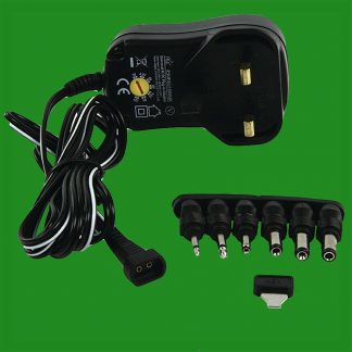 Universal AC/DC Multi Voltage UK Power Lead Supply 6 Tip Charger, 3-12V 1A