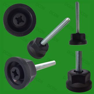 6x Adjustable Levelling Feet Foot M6 45mmx25mm Thread Desk Cabinet Cupboard