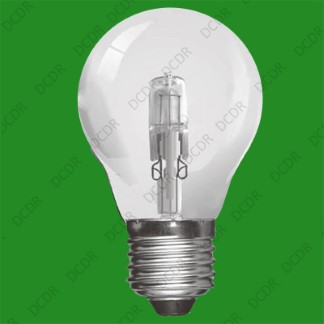 2x 70W Clear Dimmable Halogen GLS Energy Saving Light Bulb, ES E27 Screw Lamps