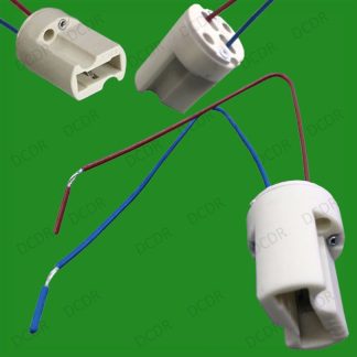 2x G9 Base Ceramic Lamp Holder Socket & Cable Halogen LED Bulb Down Light etc