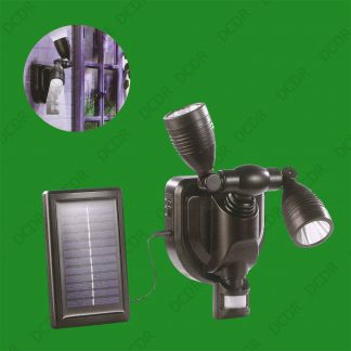3W Twin Flexible LED Solar Security PIR Motion Sensor Light Outdoor Garden Lamp