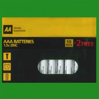 12x AAA R03 1.5V Heavy Duty Zinc Batteries Suitable for Remotes Toys (AA Brand)