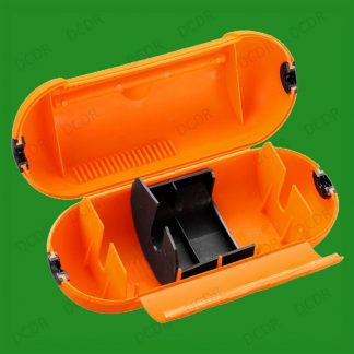 Orange Outdoor Power Lead Garden Cable Splashproof Socket Plug Housing Cover