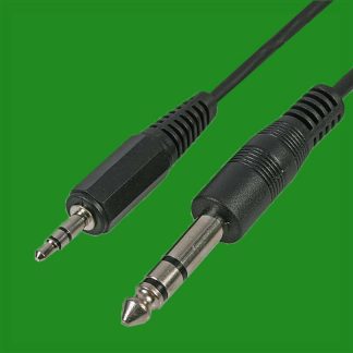 3M 3.5mm to 6.35mm 1/4" Stereo Plug Audio Jack AUX Cable Lead PC TV HIFI Guitar