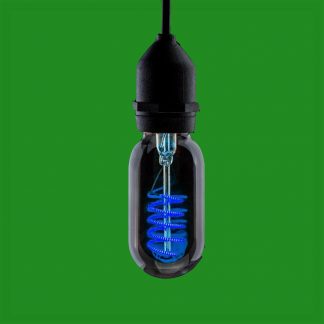 Funky Filaments 4W LED Coloured Blue Light Bulb T45 110-240V ES, 25,000h Life