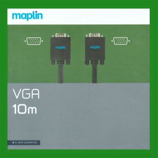 Maplin VGA 10m Cable High Definition Picture, 1080p Resolution For PC's And TV's