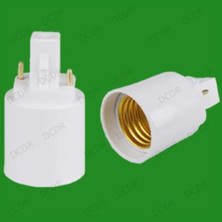20x G24 2 Pin To E27 ES Screw Light Bulb Socket Lamp Adaptor Converter Holder