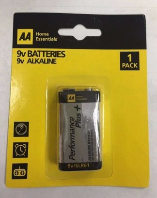 2x AA 9V Alkaline Battery, 6LR61, PP3, Smoke Alarm Battery, High Drain, Controls