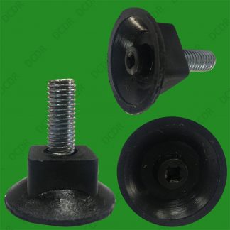 50x M10 x 23mm, 38mm Base Heavy Duty Easy Adjustable BZP Levelling Feet Foot