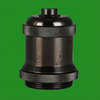1x Black Antique Vintage Retro Lamp Socket Holder Base & Ceramic Adaptor ES E27