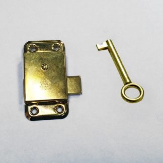 4x 2.5 Inch Brass Door Lock & Key For Wardrobes, Cupboards Cabinets Drawers