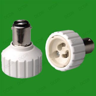 50x Small Bayonet SBC B15 - GU10 Light Bulb Adaptor Lamp Socket Converter Holder