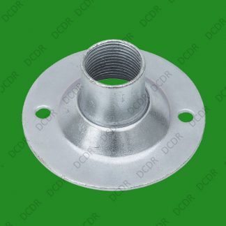 12x 20mm Thread BZP Steel Conduit Box Screwed Dome Cover, Round Top Fitting Lid