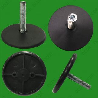 2x 60mm Base Diameter, M8x40mm Adjustable Levelling Feet Foot, Hexagonal Top