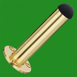 10x Polished Brass Metal Projection Door Stop, Wall Mount, 64mm