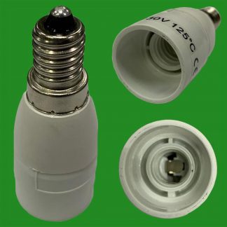 2x E14 To E14 Light Bulb Adaptor Converter Holder SES Lamp Base Socket Extender
