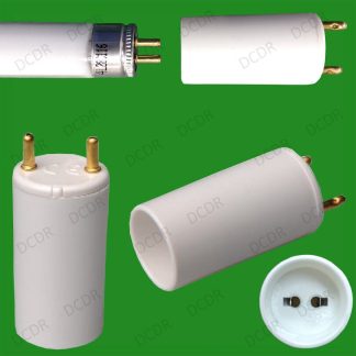 4x T8 to T5 Lamp Holder Socket Adaptor 44mm Long, 26mm 1" to 16mm Tube Converter