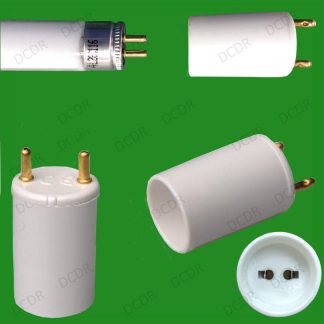 8x T8 to T5 Lamp Holder Socket Adaptor 38mm Long, 26mm 1" to 16mm Tube Converter