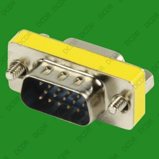 15 Pin VGA SVGA Gender Changer Adaptor Connector M/M Male to Male Monitor TFT