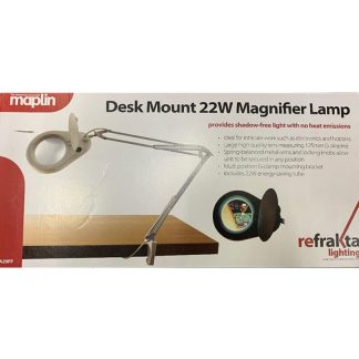 22W Daylight Desk Mount Magnifier 5 Dioptre (125mm) Workspace G Clamp Lamp Mount
