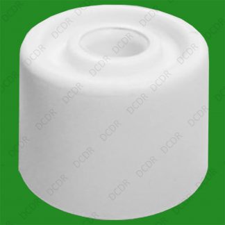32mm (1.2" ) White Plastic Floor Cylinder Wedge Door Stop, Skirting Stop Guard