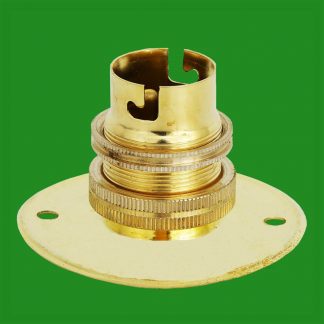 Brass Ceiling Batten Shade Ring 50mm Fixing BC B22 Bayonet Lamp Holder