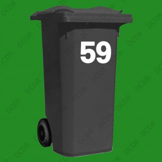 4x Wheelie Bin Numbers, 0 - 9, Self Adhesive, Water & Weatherproof Stickers