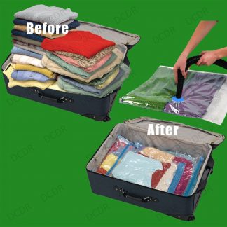 25x 50x70cm Travel Vacuum Bags, Zip Lock, Holiday Luggage Space Saving Suitcase