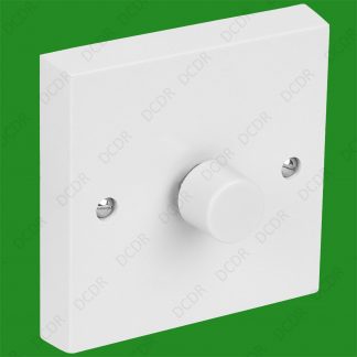 1x White 1 Gang 1 Way Lighting Lamp Dimmer Switch Knob, 40-250W; 220-240V