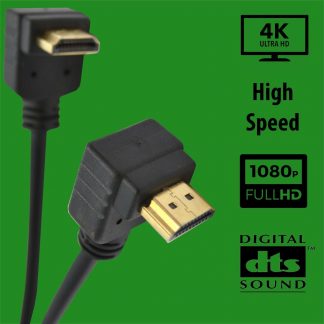 2m HDMI 1.4 High Speed 3D TV Right Angled 90 Degree Plug Cable Wire Ethernet