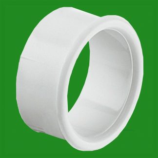 2x 38mm White Plastic Round Door Air Vent Trim Ring Recess Mounting