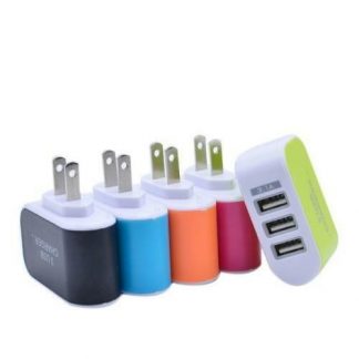 3.1A Triple USB Port US Plug Mains Wall Charger Adaptor For Samsung Apple Tablet