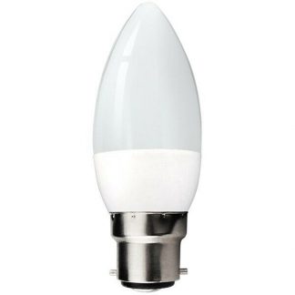 1x 5W LED Ultra Low Energy, Instant On, Pearl Candle Light Bulb, BC B22 Lamp