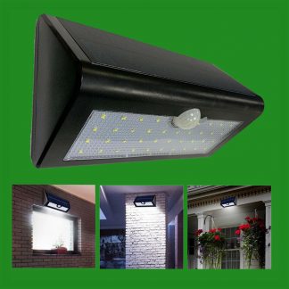 36 LED Solar PIR Motion Sensor Rechargeable Outdoor Waterproof Security Light