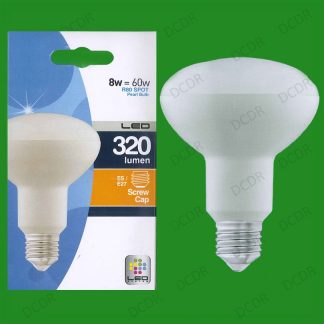3x 8W = 60W R80 LED Energy Saving Reflector Spotlight Bulb ES E27 Light Lamps