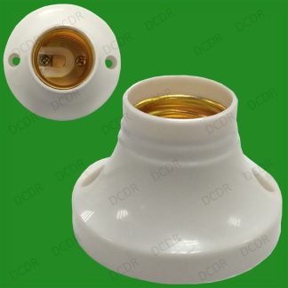 8x Edison Screw Socket ES E27 Light Bulb Holder Lamp Surface Fixing 63mm Base 6A