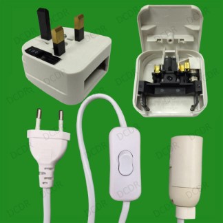 Plug In E14 SES Light Bulb Holder With Inline Switch, Floor Table Desk Work Lamp