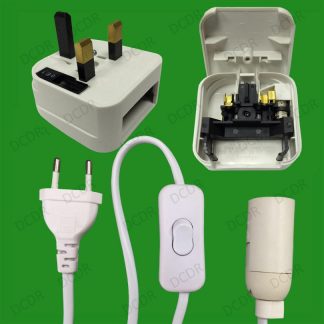 E14 SES Plug-in Lamp Holder, Cord Lead Inline Switch, Table Selenite Salt Lamp