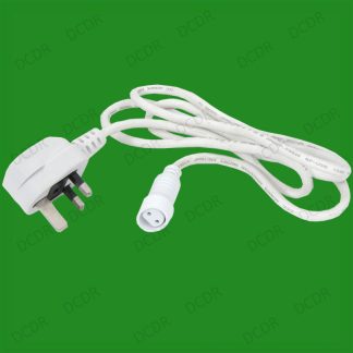 1.5m UK 3 Pin Power Connecting H05RN-F Cable Lead For LED Rope etc. Extendable