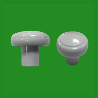 4x 32mm White Plastic Cabinet, Cupboard, Drawer Furniture Door Handle Knobs
