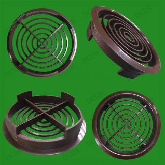 6x Brown Vivarium Reptile Push Fit Round Air Vents, 80mm, 70mm Hole, Ventilation