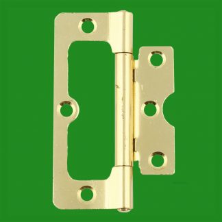 10x 102mm x 40mm 4 Inch Hurlinge Mild Steel Brass Coated Flush Door Hinge