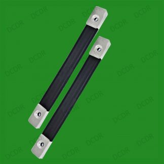 2x 185mm Black Plastic Nickel Plated Case Strap Replaces Handle Wallpaper Tables