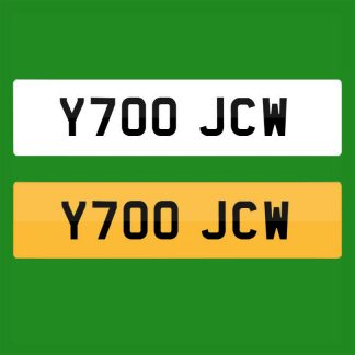 Y700 JCW Private Car Registration Number Personalise Cherished Reg Vehicle Plate