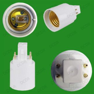30x G24 4 Pin To E27 ES Screw Light Bulb Socket Lamp Adaptor Converter Holder