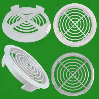 12x White Vivarium Reptile Push Fit Round Air Vents 80mm, 70mm Hole, Ventilation